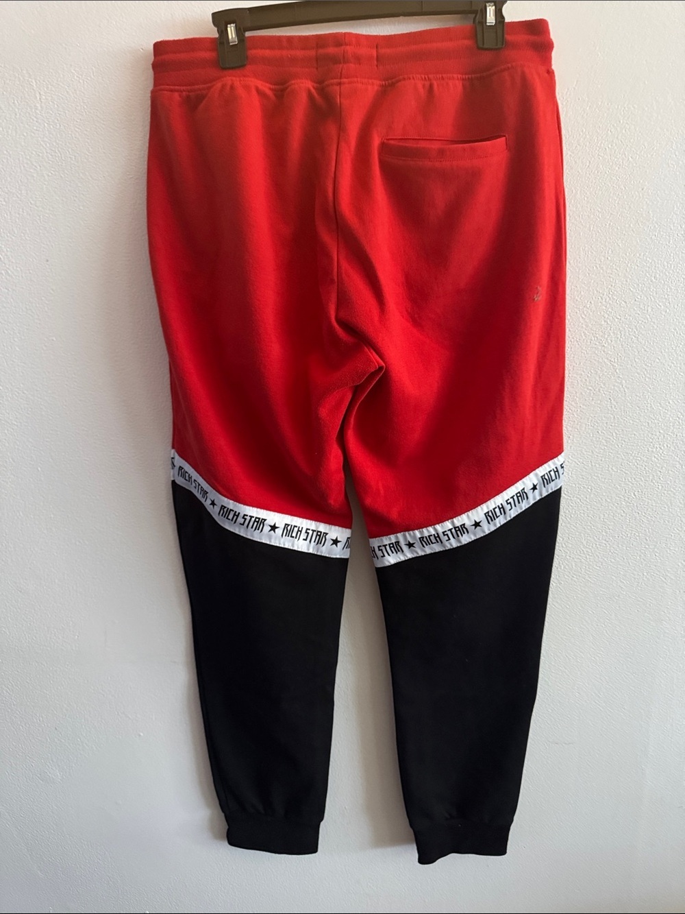 Vintage Rich Star Men's Red & Black Jogger Sweatpants size XL - Picture 3 of 3